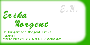 erika morgent business card